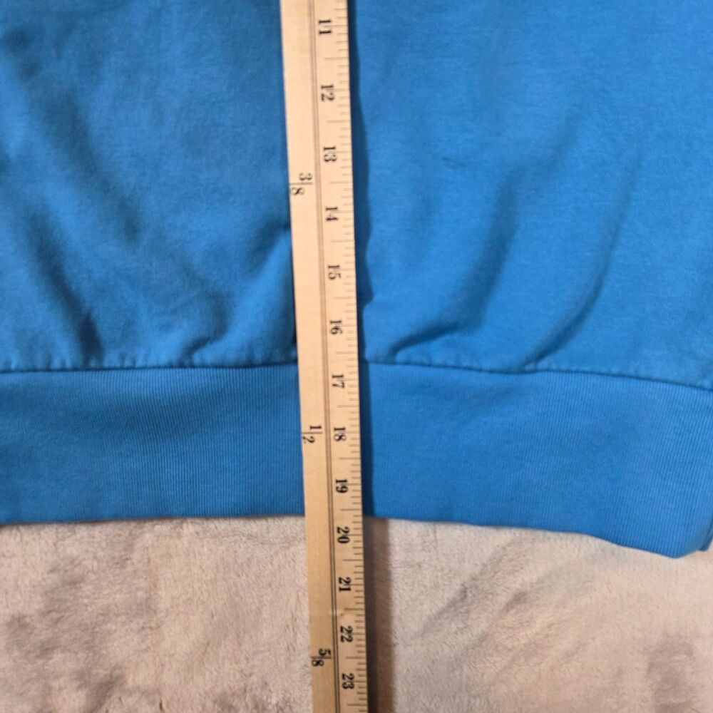 Athleta Forever Fleece Relaxed Crew Sweatshirt Blue Small Raglan Pullover - Picture 8 of 9